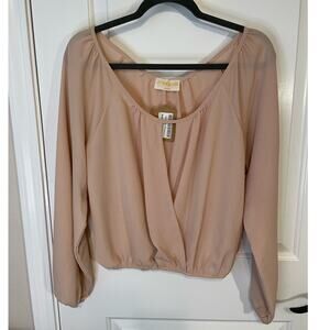 NWT Let Them Eat Cake Womens Medium top blouse light plum